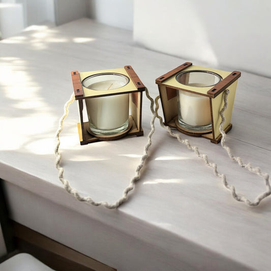 Customisable luxury wooden packaging for scented candles